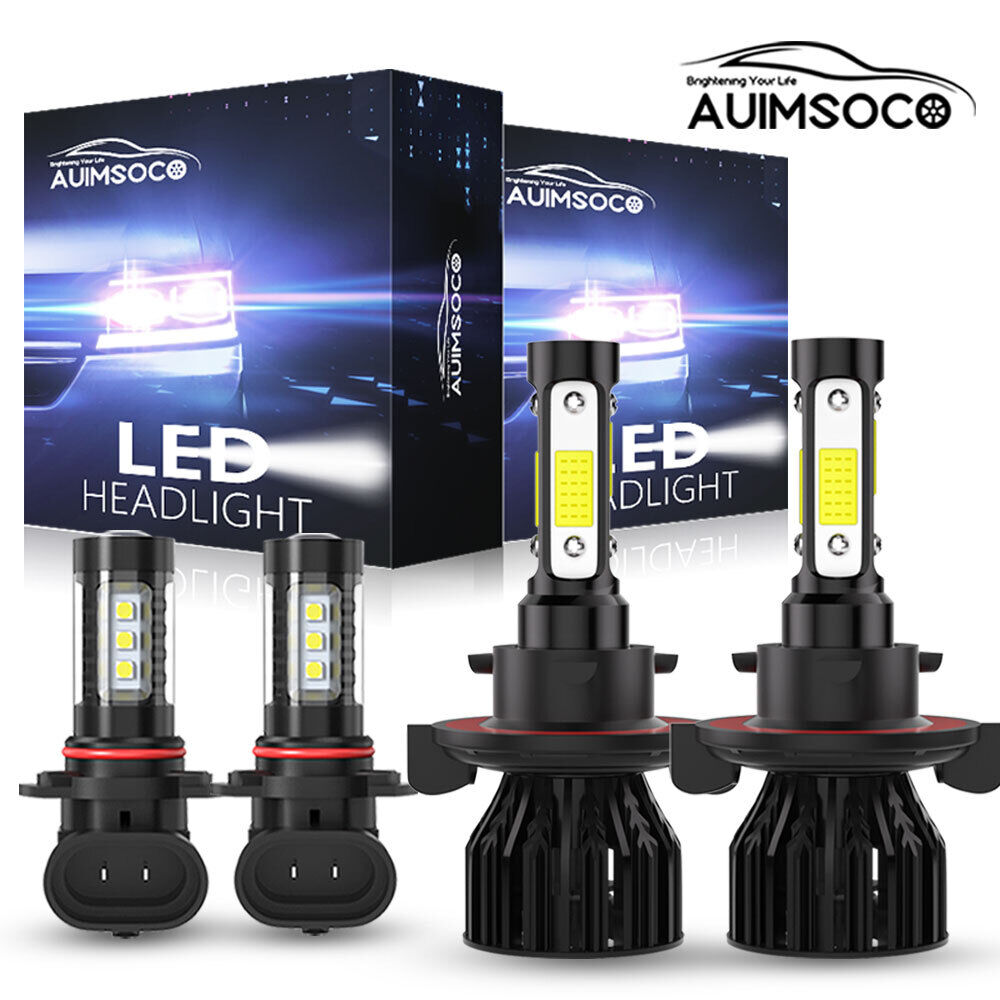 LED Headlight White Hi-Lo Bulbs Fog Light For Ford F-150 2004-2014 Super Bright
