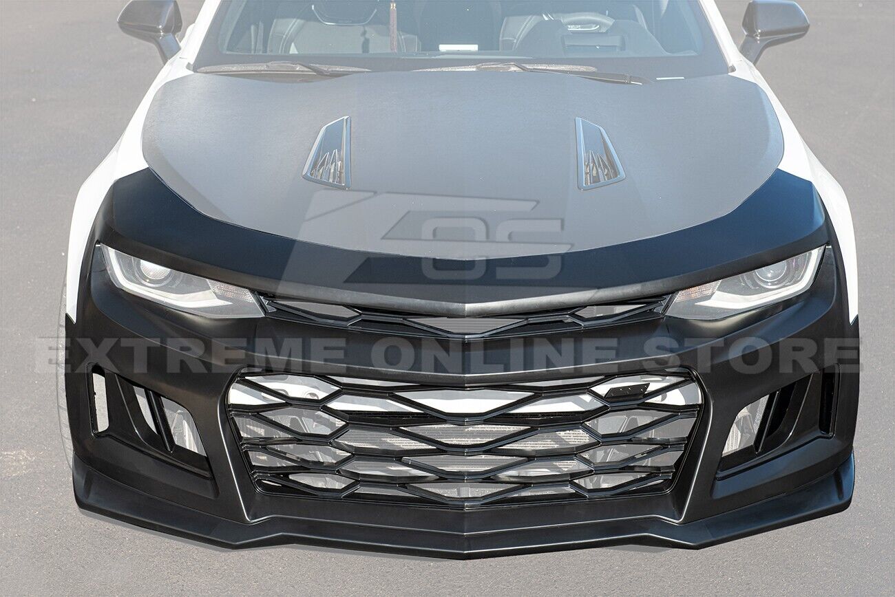 For 16-18 Camaro ZL1 Style Front Bumper Cover Badgeless Upper Lower Grille