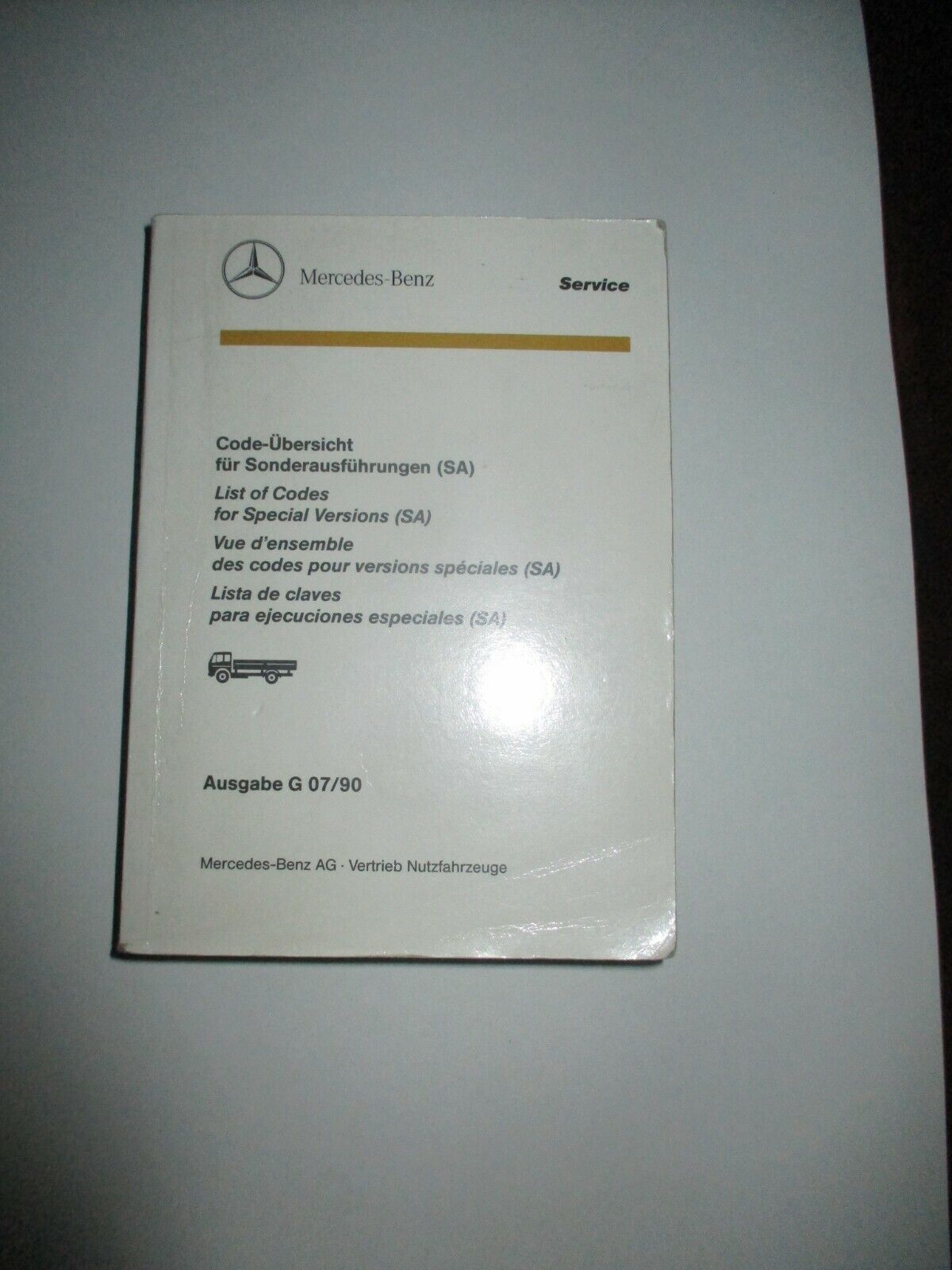 Mercedes Benz Code Survey Special Versions Sa Edition 7 1990