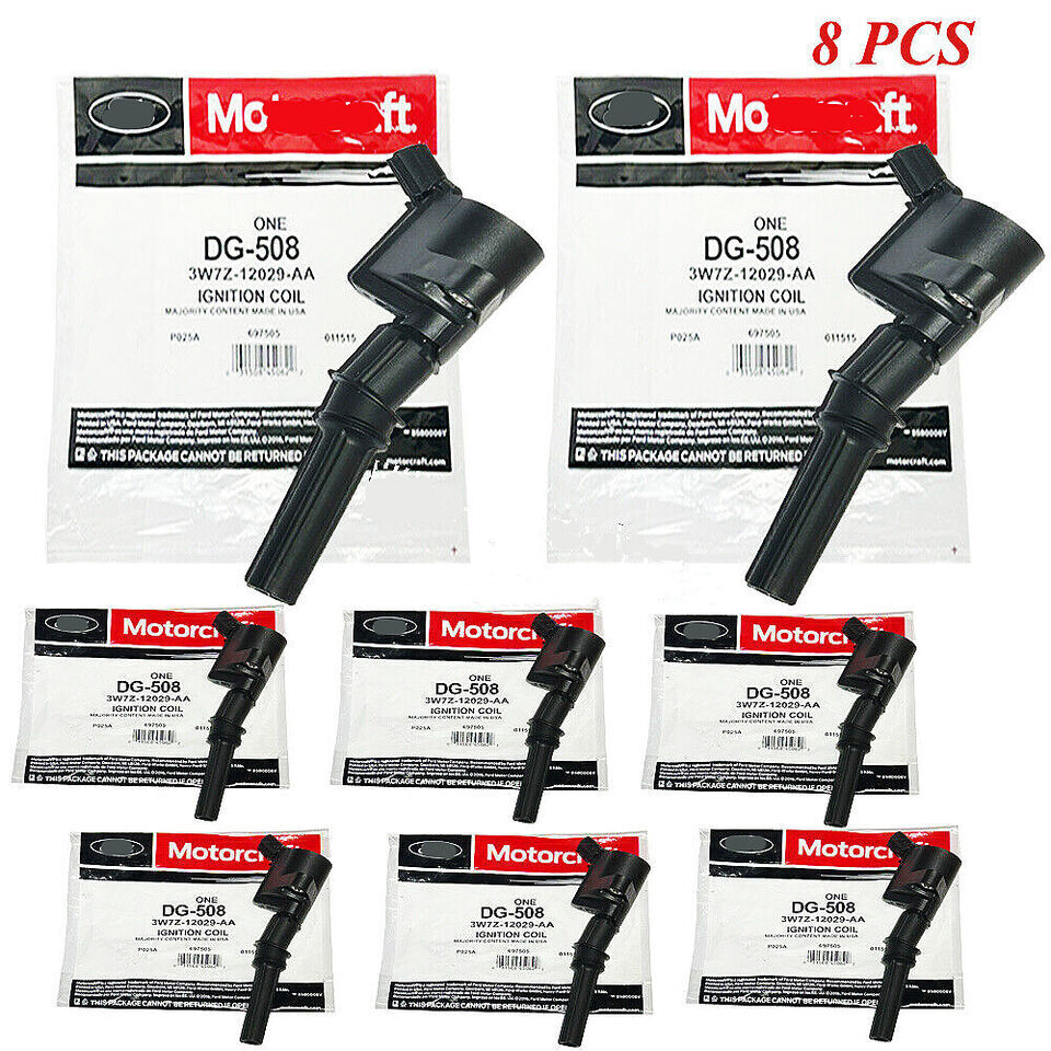8x DG-508 Motorcraft Ignition Coil Pack Fits For Ford F-150 E-250 Mustang 5.0L