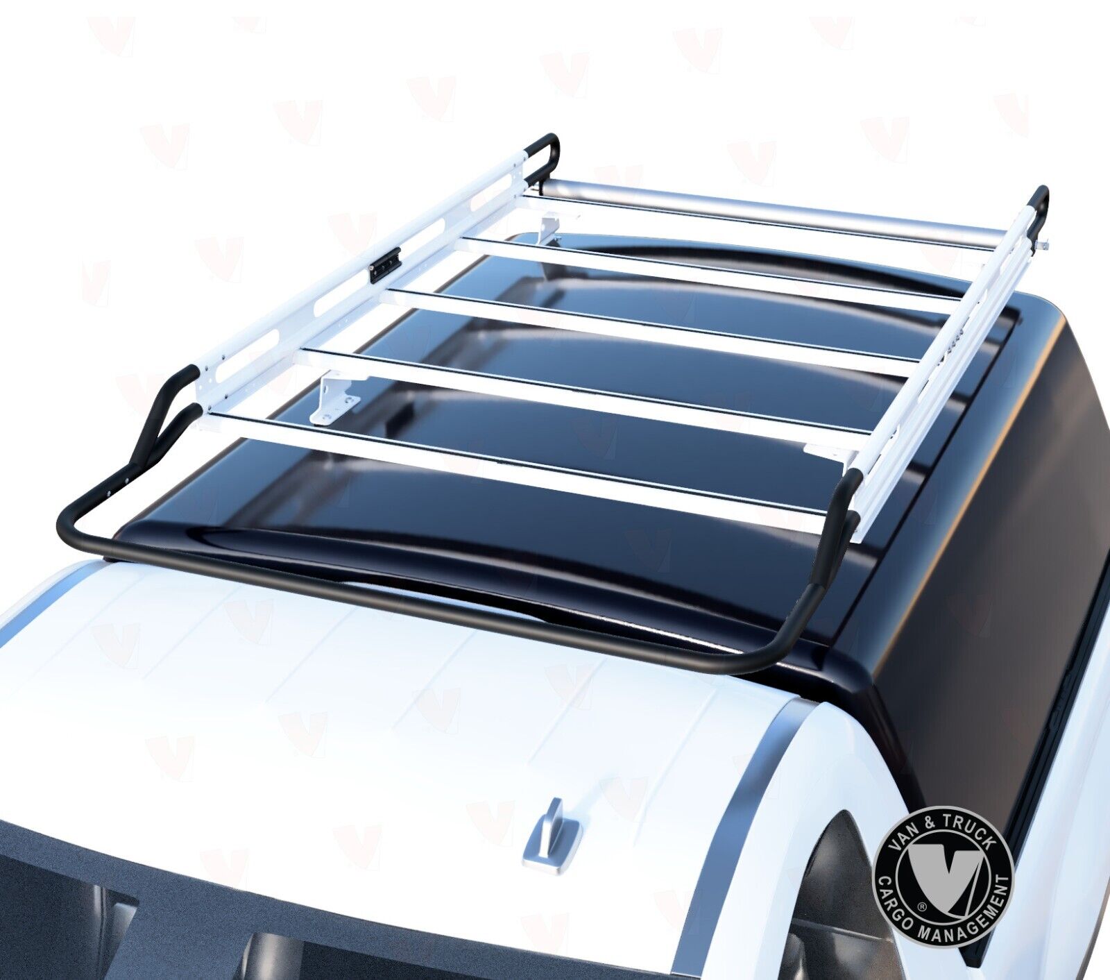 Premium Heavy-Duty Aluminum White Ladder Racks for Truck Topper from Vantech USA