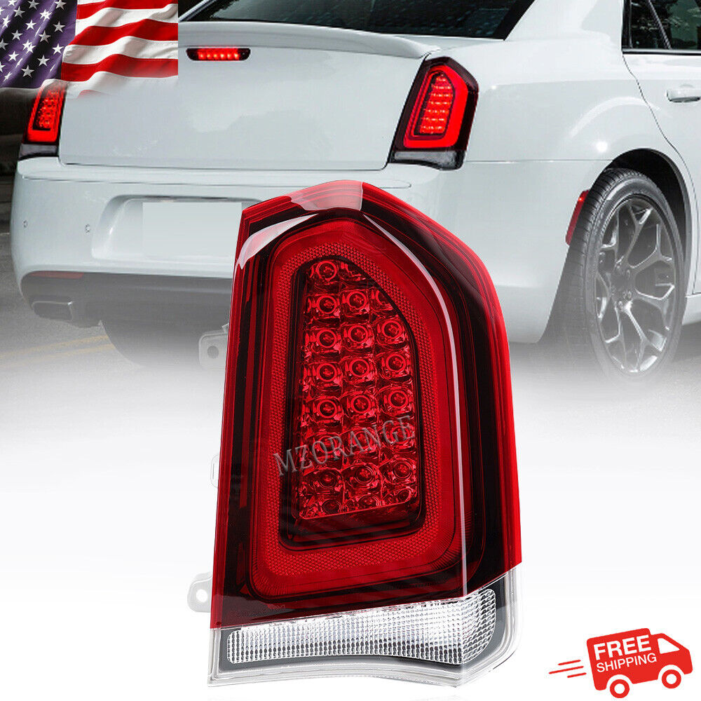Right Tail Light For 2015-2023 Chrysler 300 Black Trim Full LED Tail Light Brake