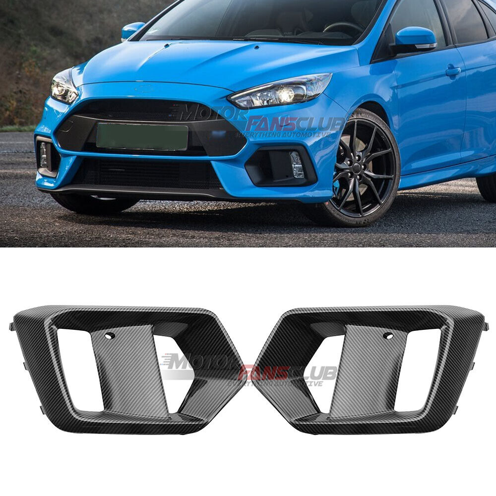 For Ford Focus RS 2016-2018 Carbon Fibre ABS Front Fog Lamp Light Frame Replace