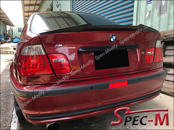 M4 Style Carbon Fiber Trunk Spoiler Tail Wing for 97-04 BMW E46 2Dr Coupe Only
