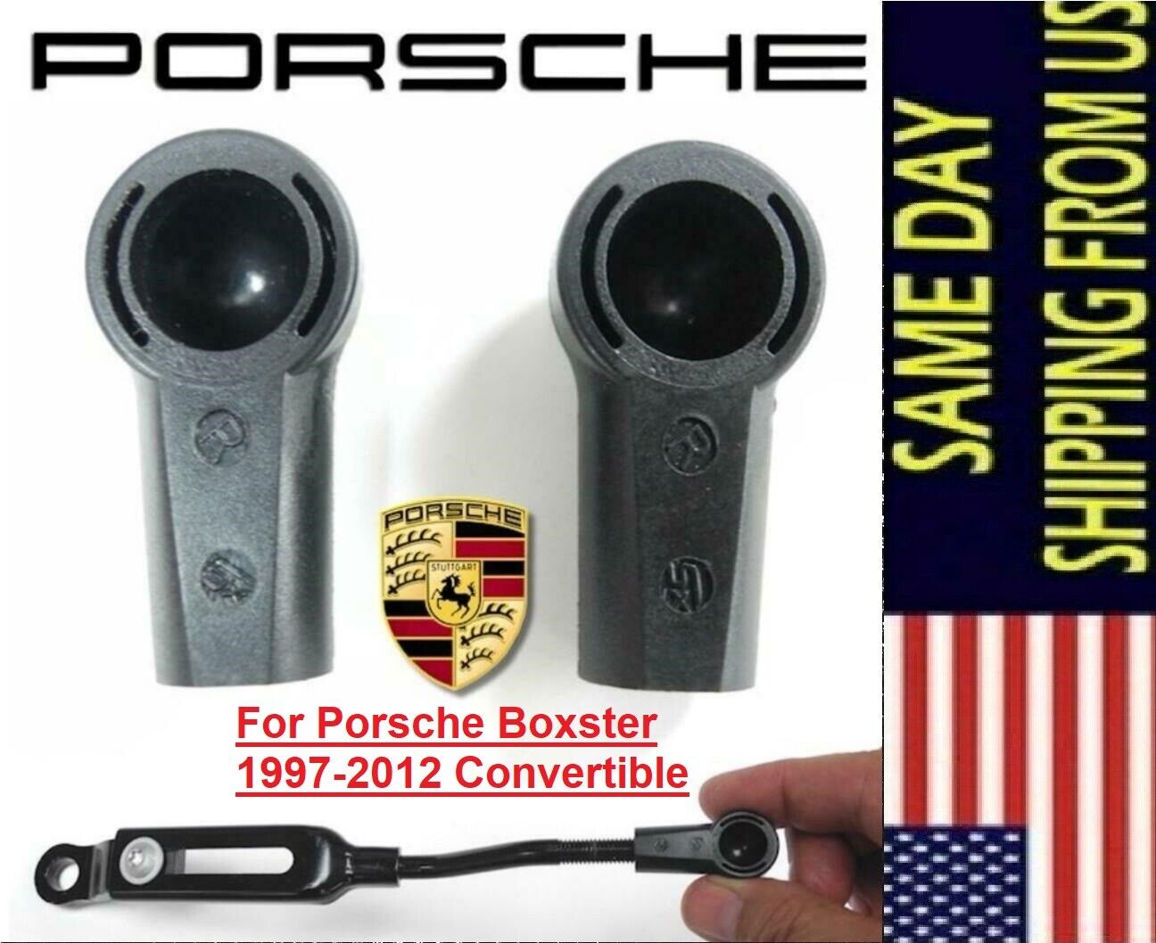 Porsche 986 987 Boxster Convertible Soft Top Push Rod Ball Joint OEM Repair Kit
