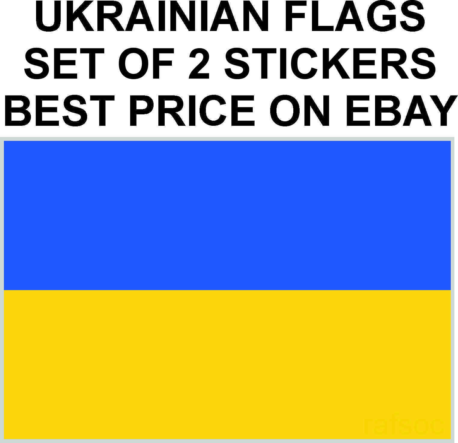 SET Of 2 UKRAINE  Flag Sticker Decal Vinyl  Bumper Ukrainian Car Window