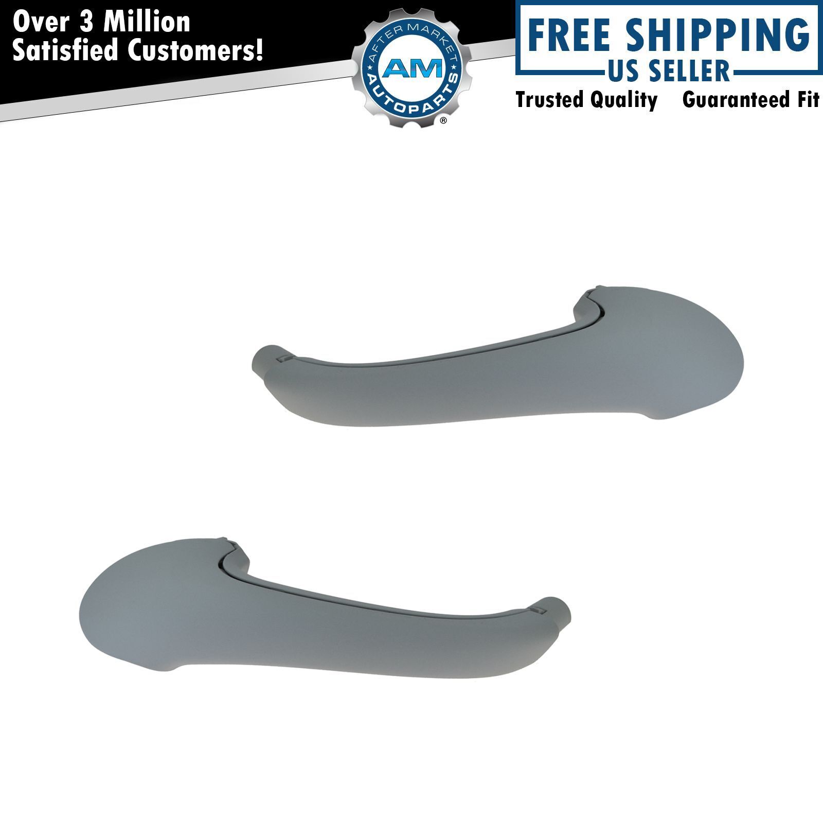 OEM Door Pull Handle Interior Front Gray Left Right Side Pair for Mercedes Benz