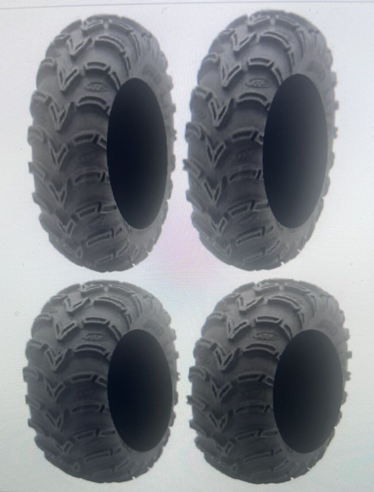 Full set of ITP Mud Lite (6ply) 25x8-12 and 25x10-12 ATV Tires (4)