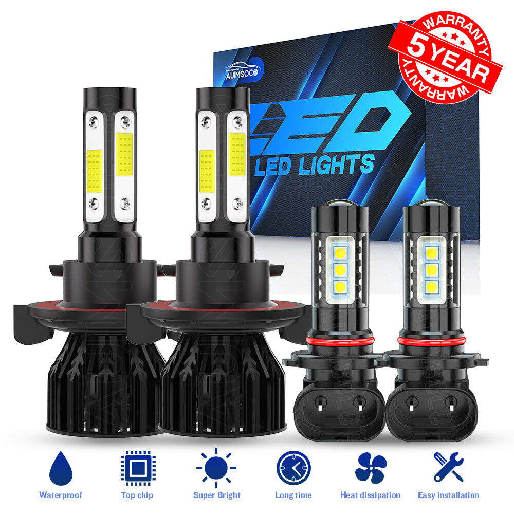 Ford Expedition 2007 2008-2014 6000K LED Headlight Hi&Lo + Fog Light 4 Bulbs
