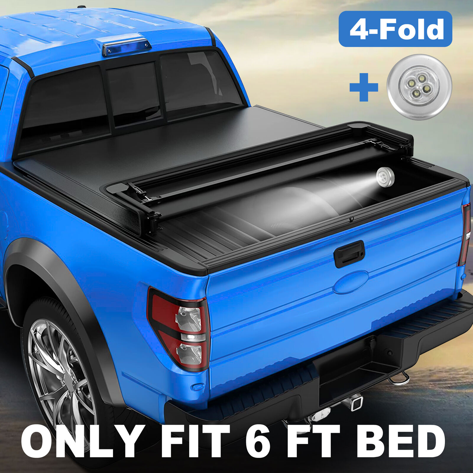 Truck Tonneau Cover For 2015-22 Chevrolet Colorado GMC Canyon 6FT Bed Quad Fold