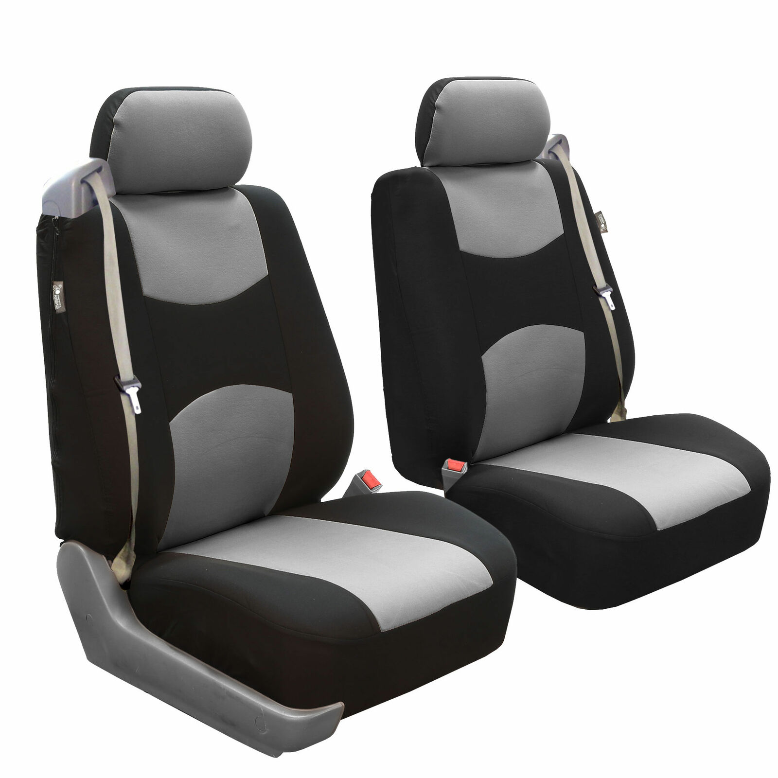 Custom Fit Seat Cover for Ford F-150 2004-08 Front Pair Built-in Seat Gray