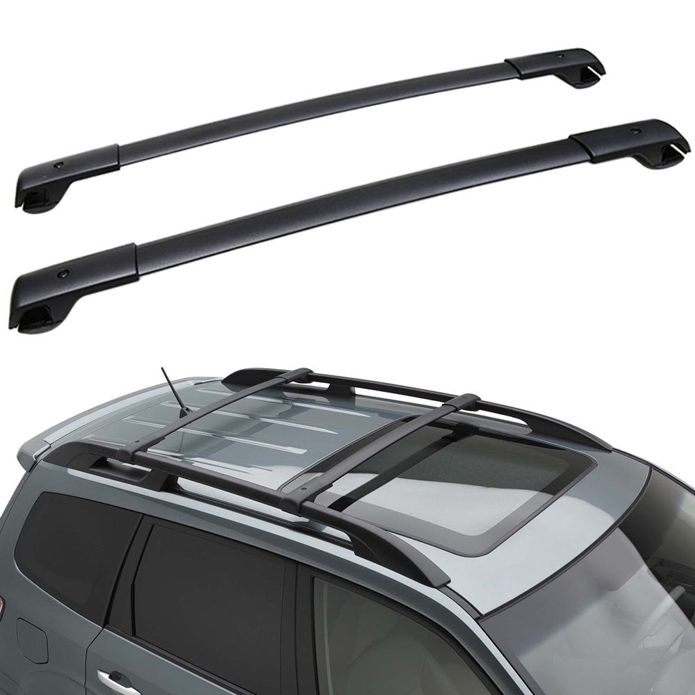 2000-2013 Subaru Forester Aero Roof Rack Cross Bar Set Black OEM NEW E361SSC300