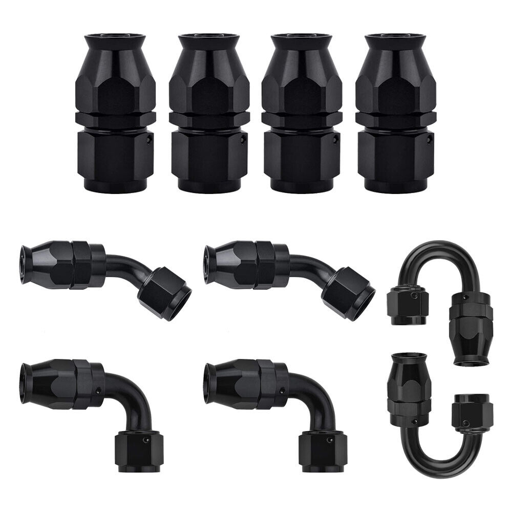 10PACK AN8 -8AN PTFE Fuel Hose End Fitting Adapter Oil Gas Line Fittings for E85