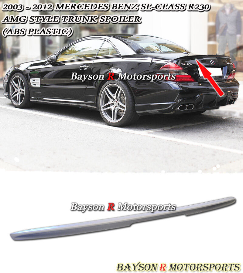 03-12 Mercedes SL-Class R230 AMG Trunk Spoiler Wing (ABS)