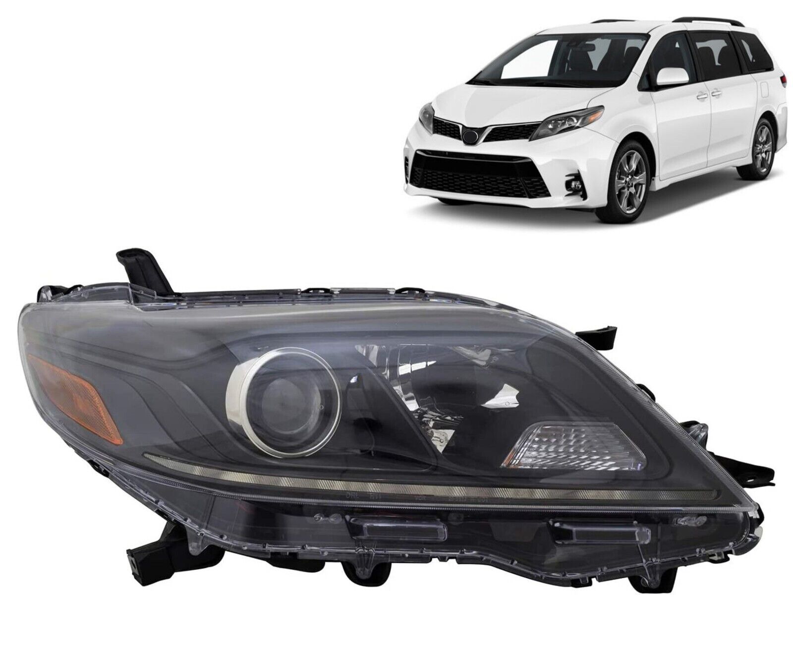 For Toyota 2020 Sienna SE Headlight Assembly with Bulb DRL TO2503289 81110-08190
