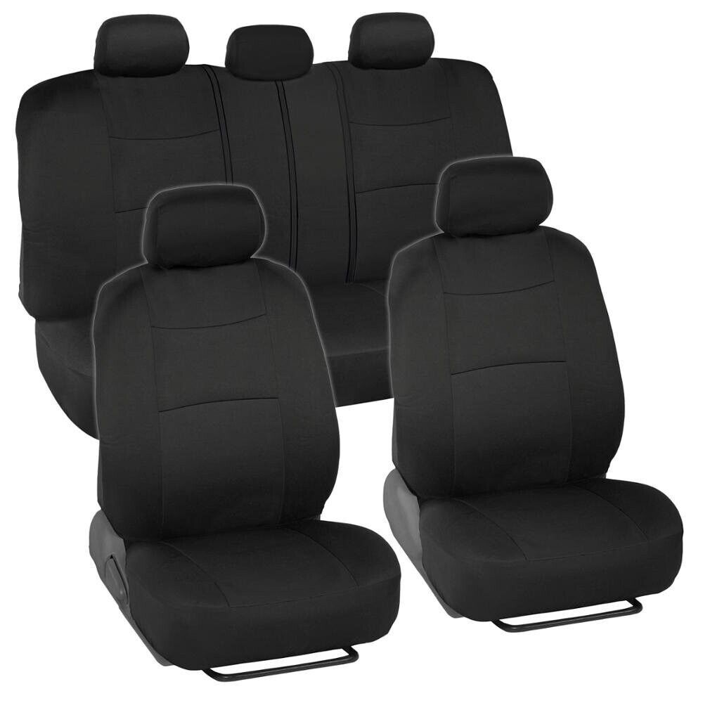 For Jeep 5 Seats Car Seat Cover Full Set Front Rear Protector Split Bench Zipper