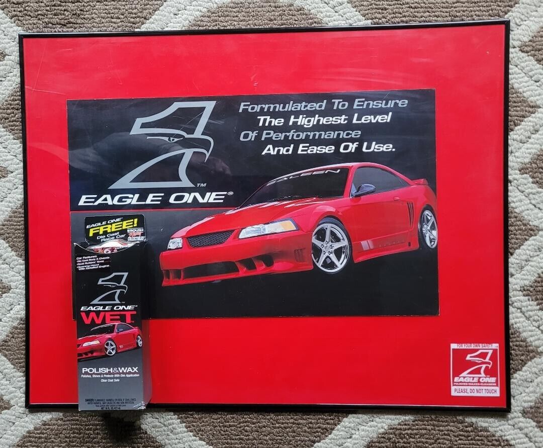 Saleen Mustang Eagle One Car promotional Poster Display with Diecast Car