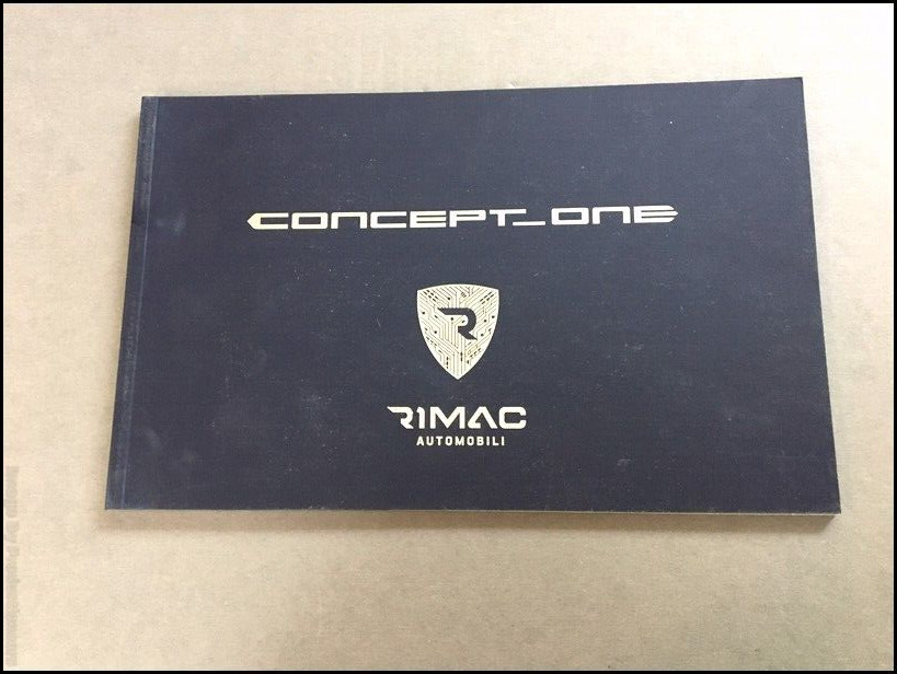 2016 Rimac Concept One 52-page Original Sales Brochure Catalog