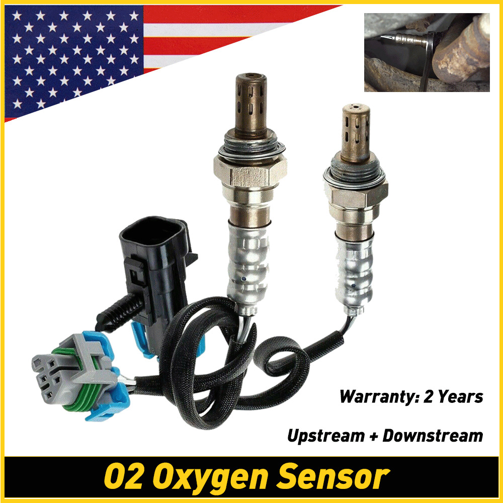 2PCS O2 Oxygen Sensor Up+Downstream For 08-14 Chevrolet Equinox/GMC Terrain 2.4L