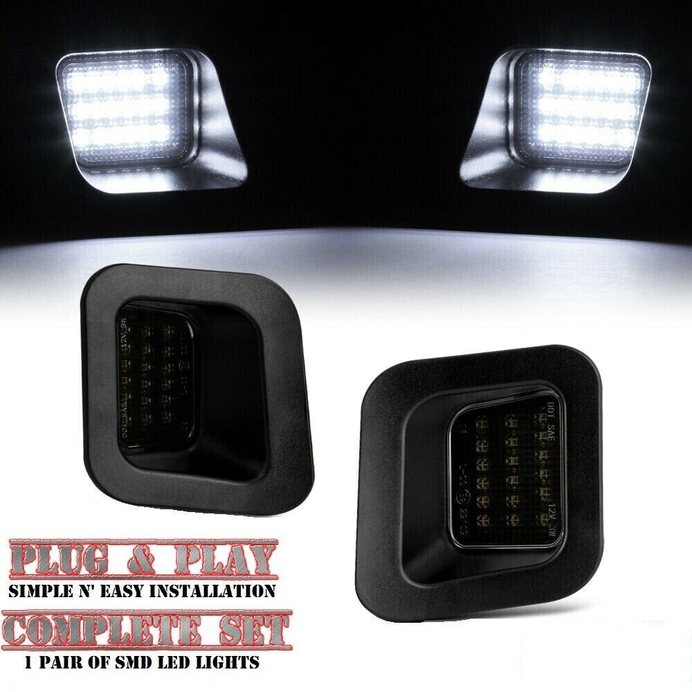 SMOKED SMD LED Rear License Plate Lights For Dodge Ram 1500 2500 3500 2003-2018