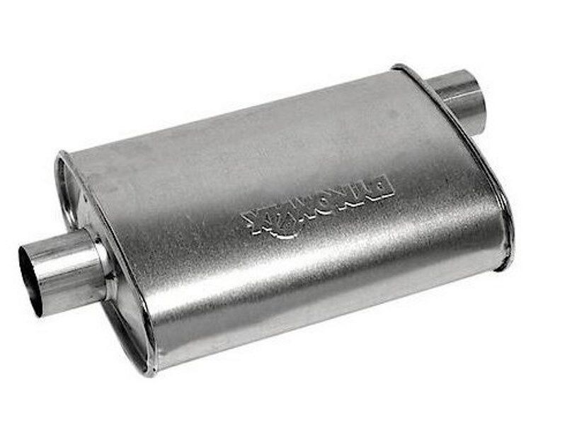 Dynomax Super Turbo Muffler 17733, Offset 2.5 IN / Center 2.5 Out