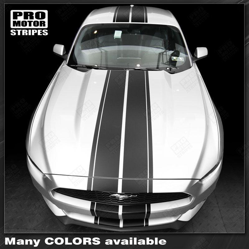 Ford Mustang 2013-2023 Over The Top Double Rally Stripes (Choose Color)