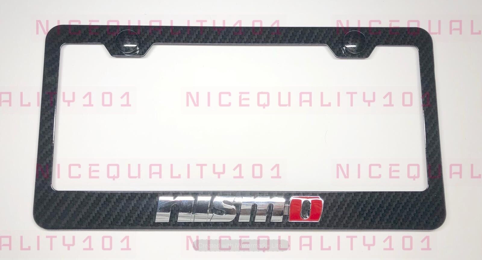 3D Nismo Performance Carbon Fiber Style Finished License Plate Frame Rust Free