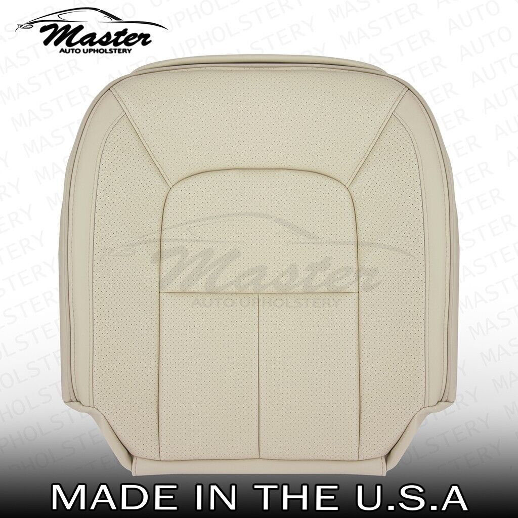 Replacement Fits 2008 - 2016 Volvo S80 Driver Bottom Perforated Beige Seat Cover