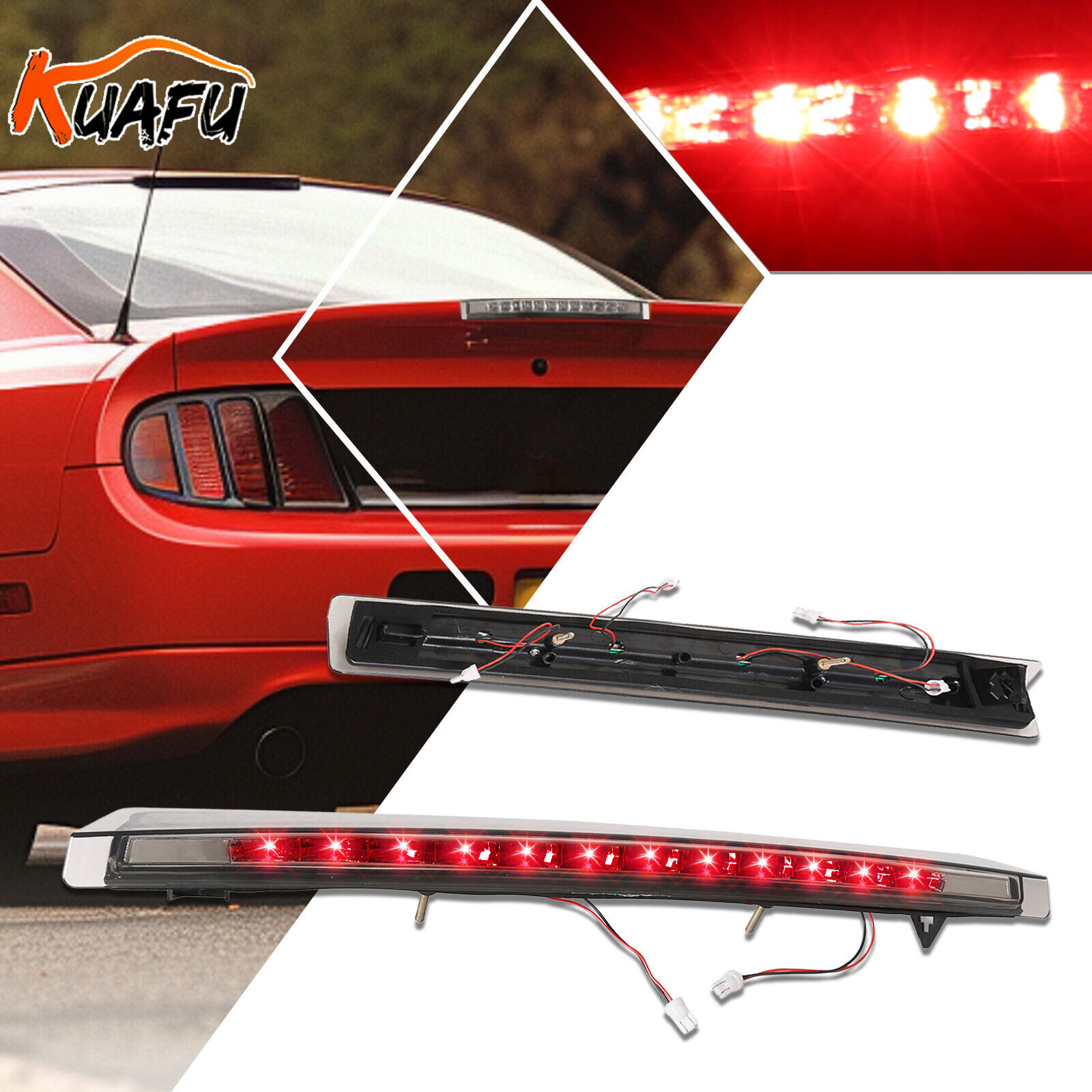 FOR FORD MUSTANG 99-04 LED THIRD 3RD TAIL BRAKE LIGHT STOP PARKING LAMP TINTED