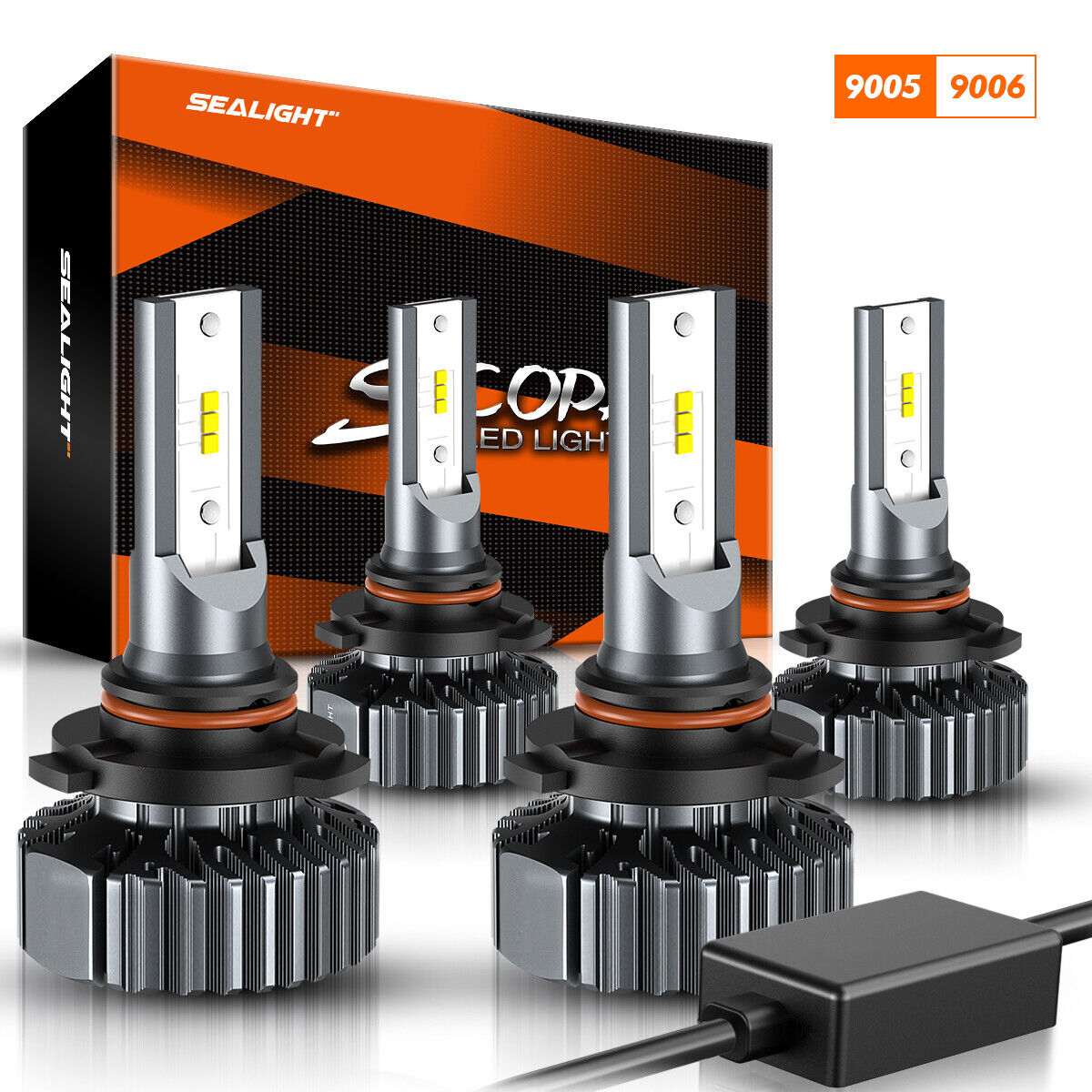 SEALIGHT 9005 9006 LED Headlight Kit Bulbs High Low Beam 6500K Bright High Power