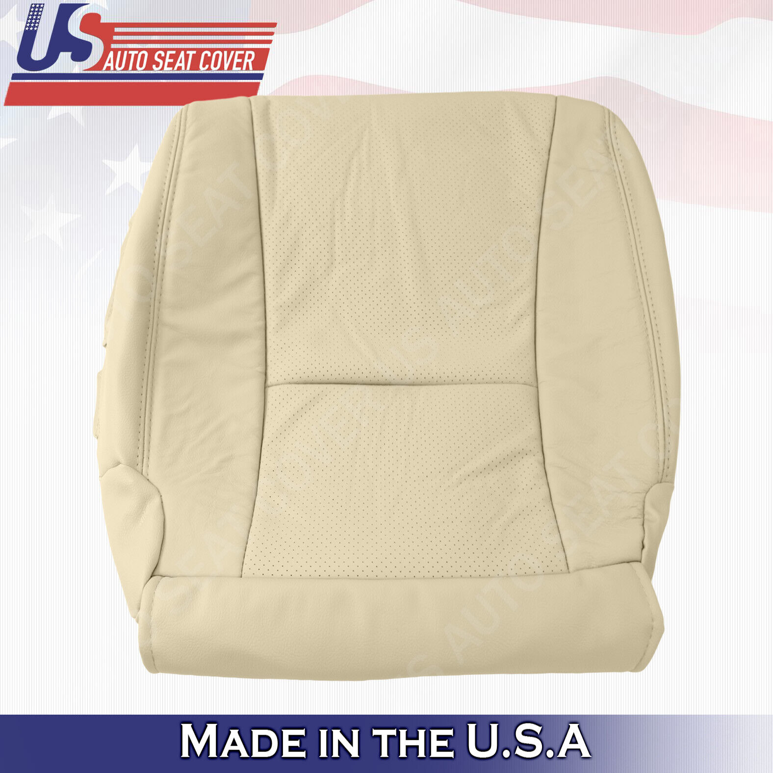 DRIVER Bottom Perforated Leather Seat Cover TAN Fits 2007 To 2012 Lexus LS460