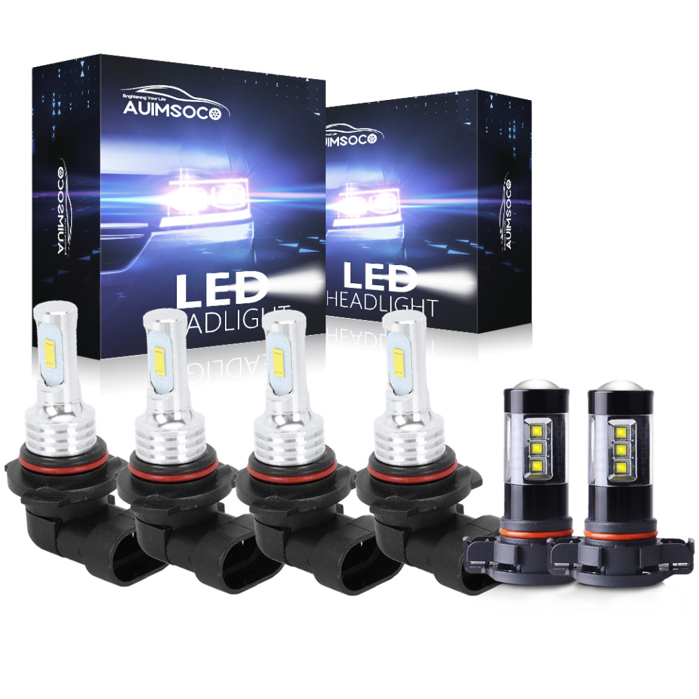 For Dodge Avenger 2010-2012 - 6X 6000K Combo LED Headlight Kit Hi/Low Fog Bulbs