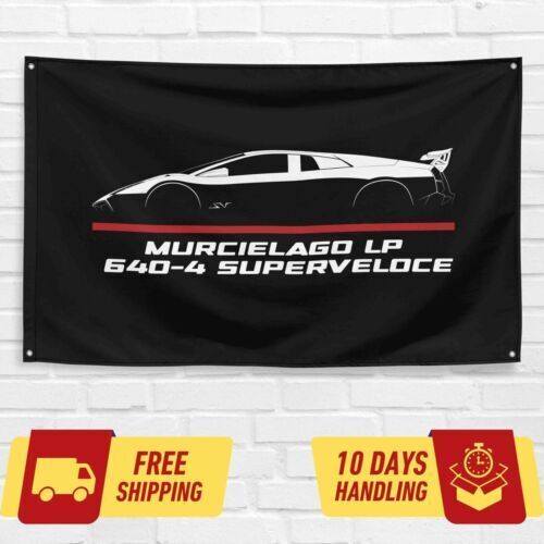 For Lamborghini Murcielago LP 640-4 SuperVeloce 2009-2010 Fans 3x5ft Flag Banner