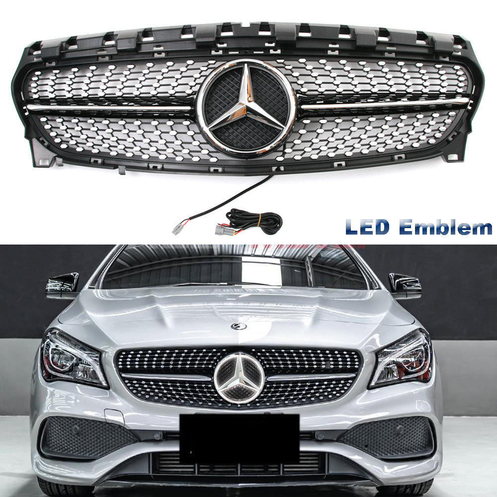 Diamond Grille W/LED Star For 2013-2019 Mercedes-Benz W117 CLA180 CLA250 CLA200
