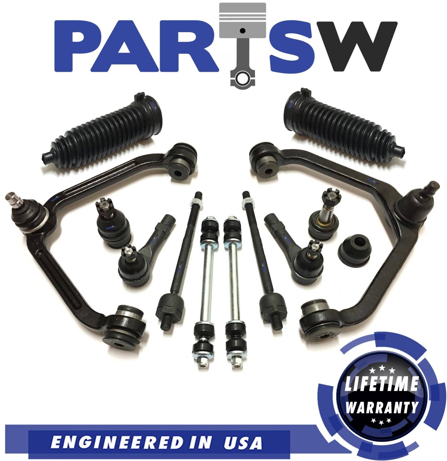 18 Pc Suspension Kit for Ford Explorer  Sport & Sport Trac Upper Control Arms