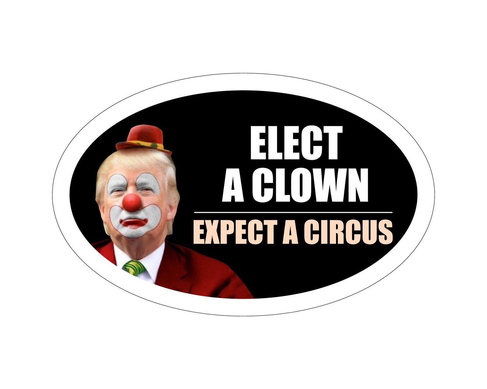*Oval Car Magnet* 2020 Elect A Clown Expect A Circus Dump Trump TO414