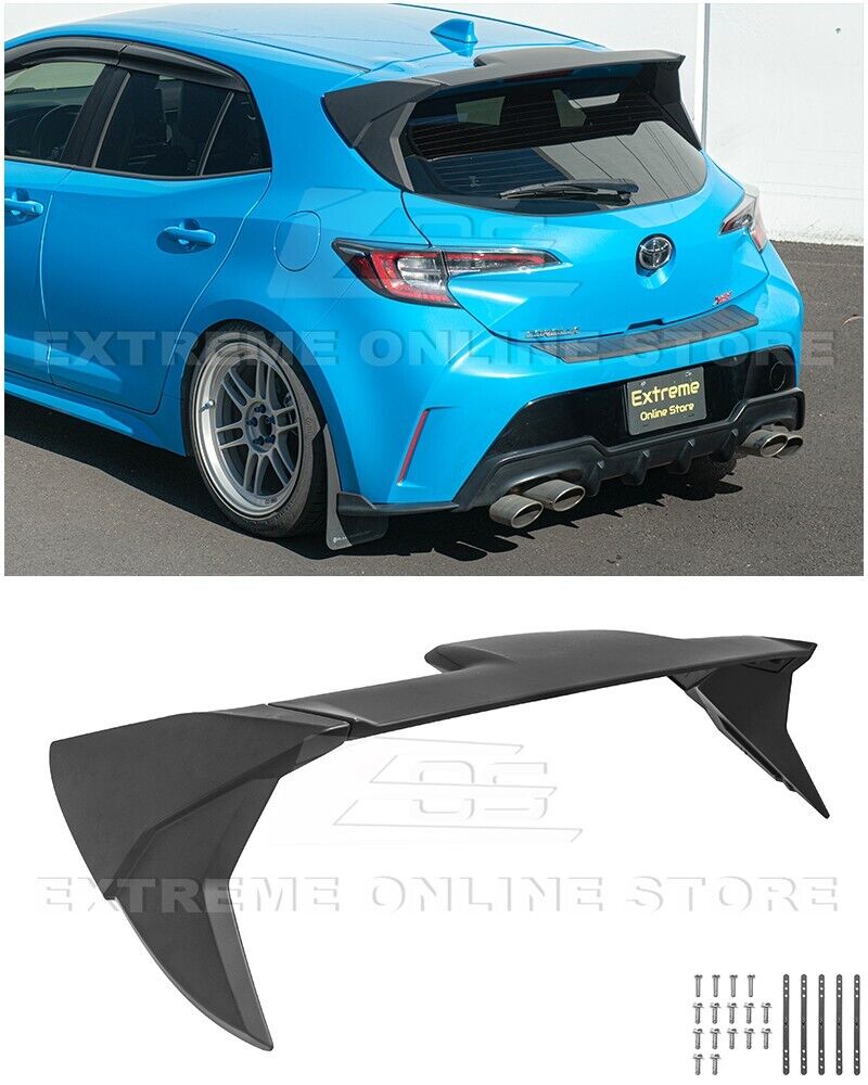 For 19-Up Toyota GR Corolla Hatch | CE Style Matte BLACK Rear Roof Wing Spoiler