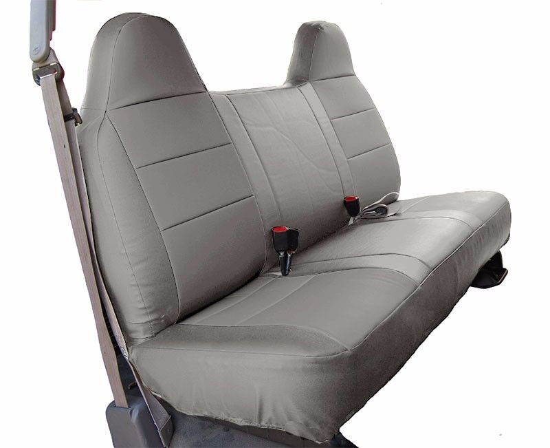 FORD F-150 GREY IGGEE S.LEATHER CUSTOM FIT BENCH FRONT SEAT COVER