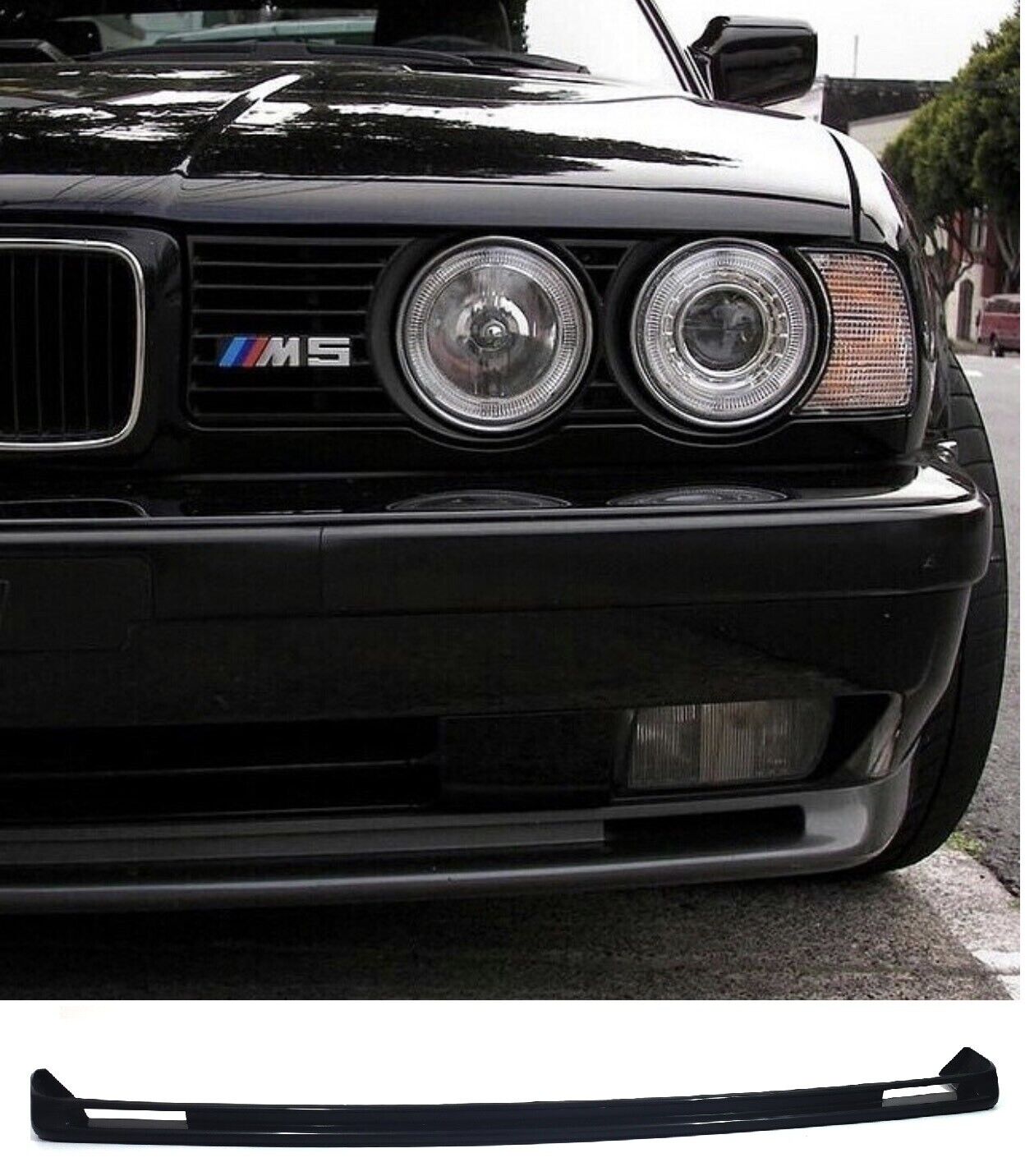 BMW E34 M5 style lip spoiler front bumper Splitter bumper pad  Lip spoiler 87-96