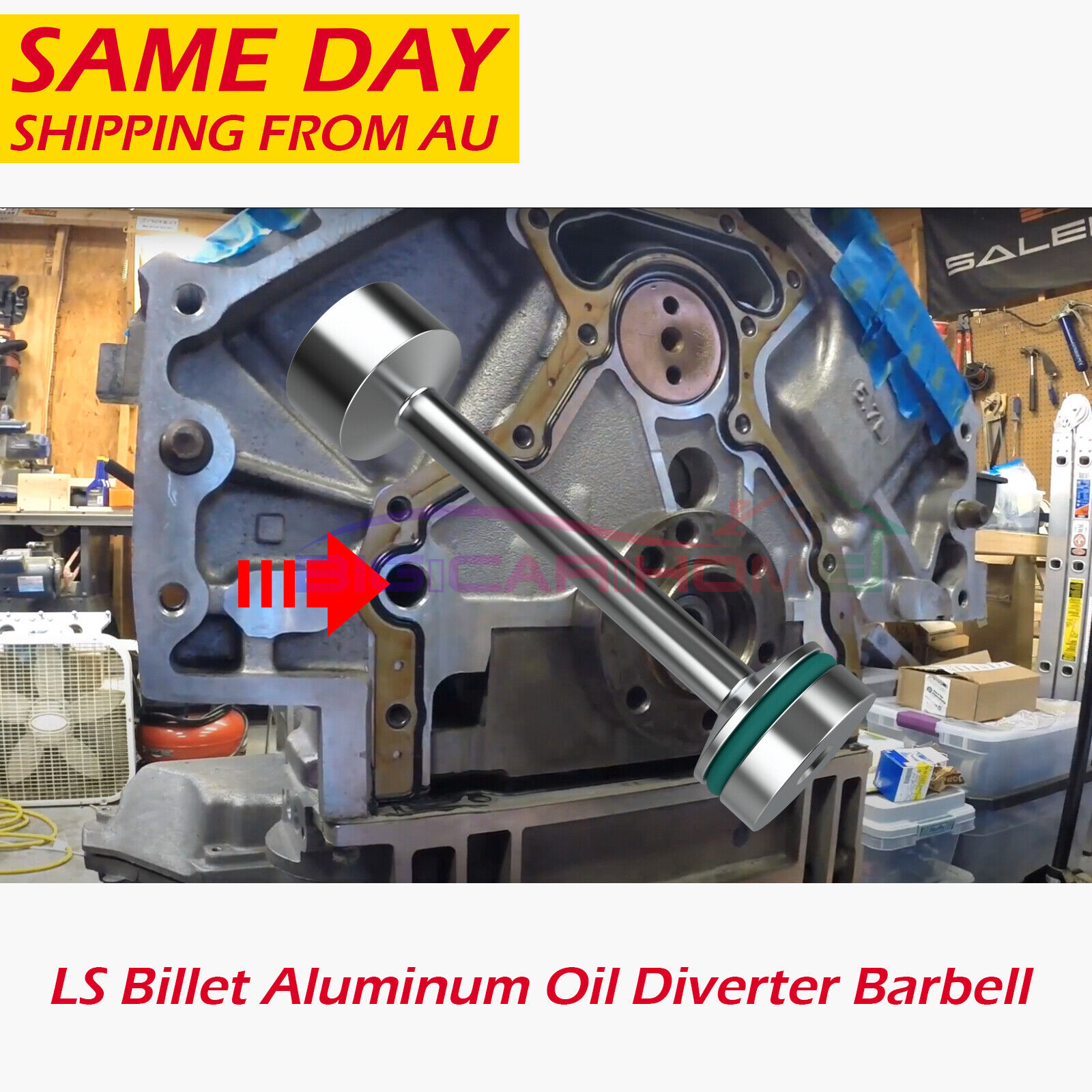 LS Billet Aluminum Oil Diverter Barbell 4.8 5.3 5.7 6.0 6.2 7.0 LS1 LS2 LS3 LQ4