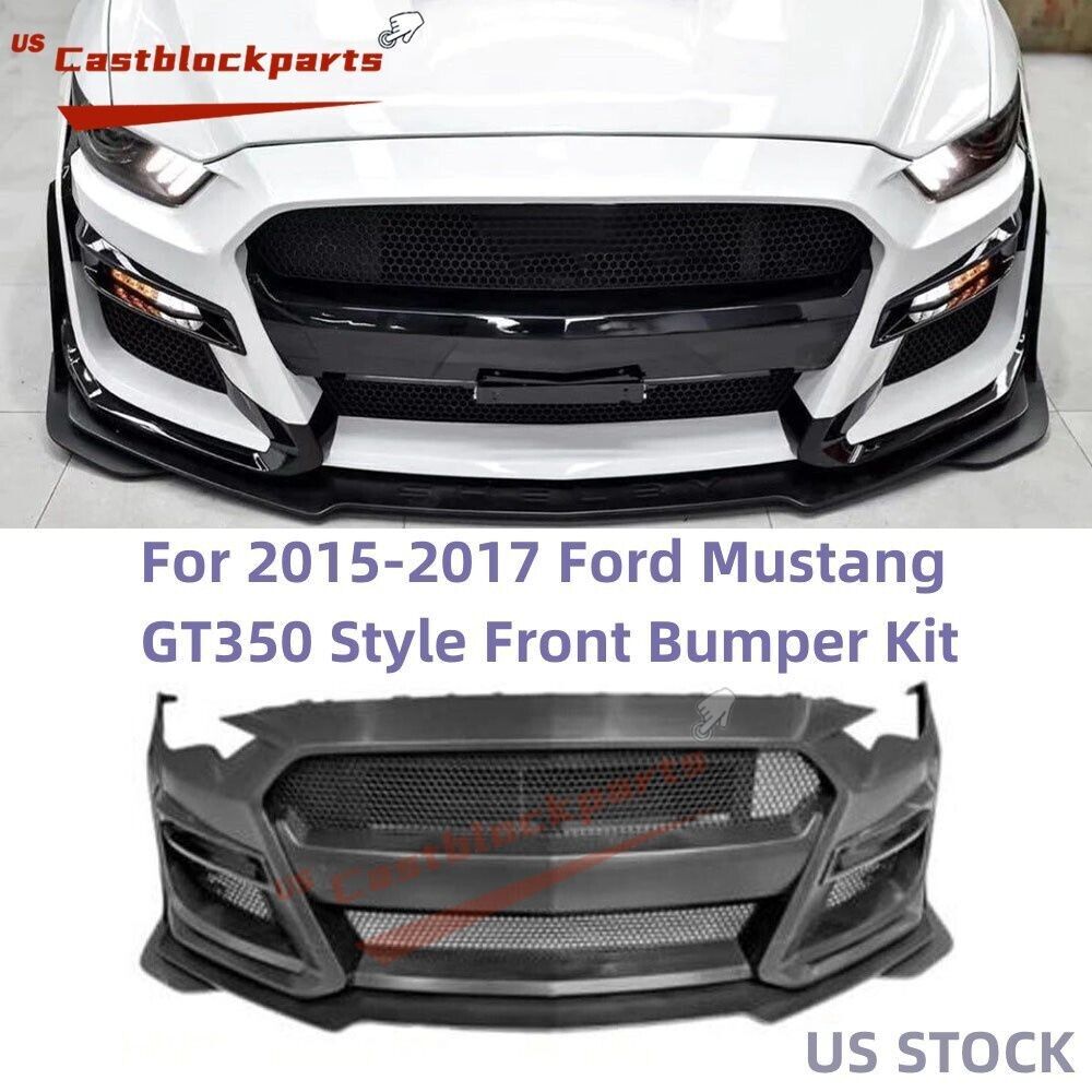 New For 2015 2016 2017 Ford Mustang GT500 Style Shebly Facelift Front Bumper Kit