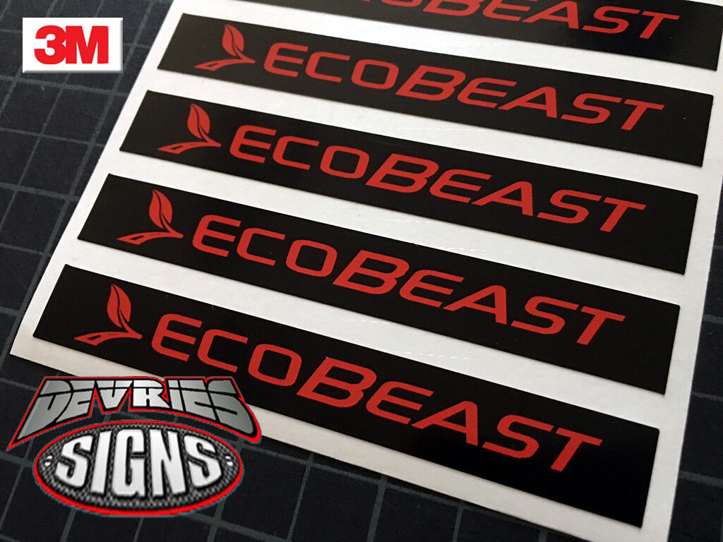 (2) NON-DOMED ECOBEAST emblem overlays ecoboost •FITS 2010+ TAURUS SHO ONLY•