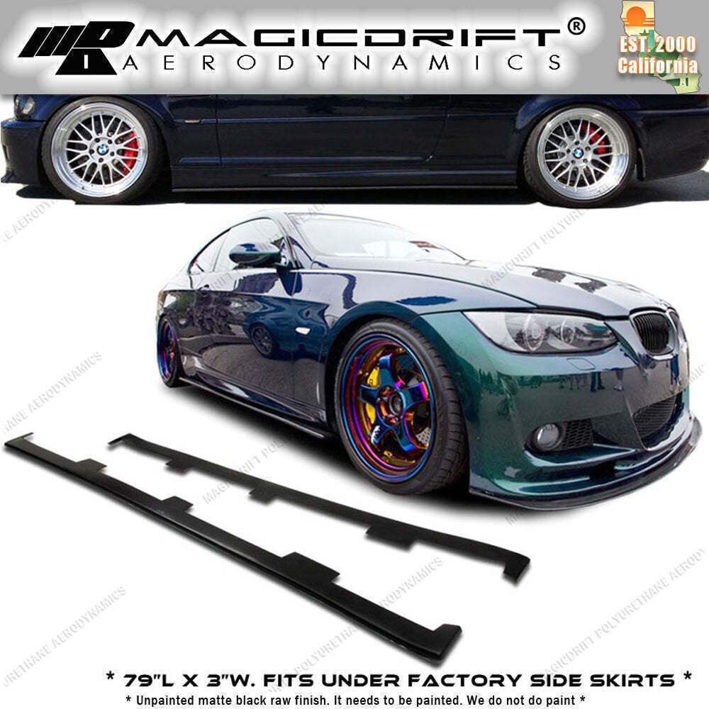 For BMW E46 M3 DF DTM Urethane Side Skirts Diffusers Lips Extensions Splitters