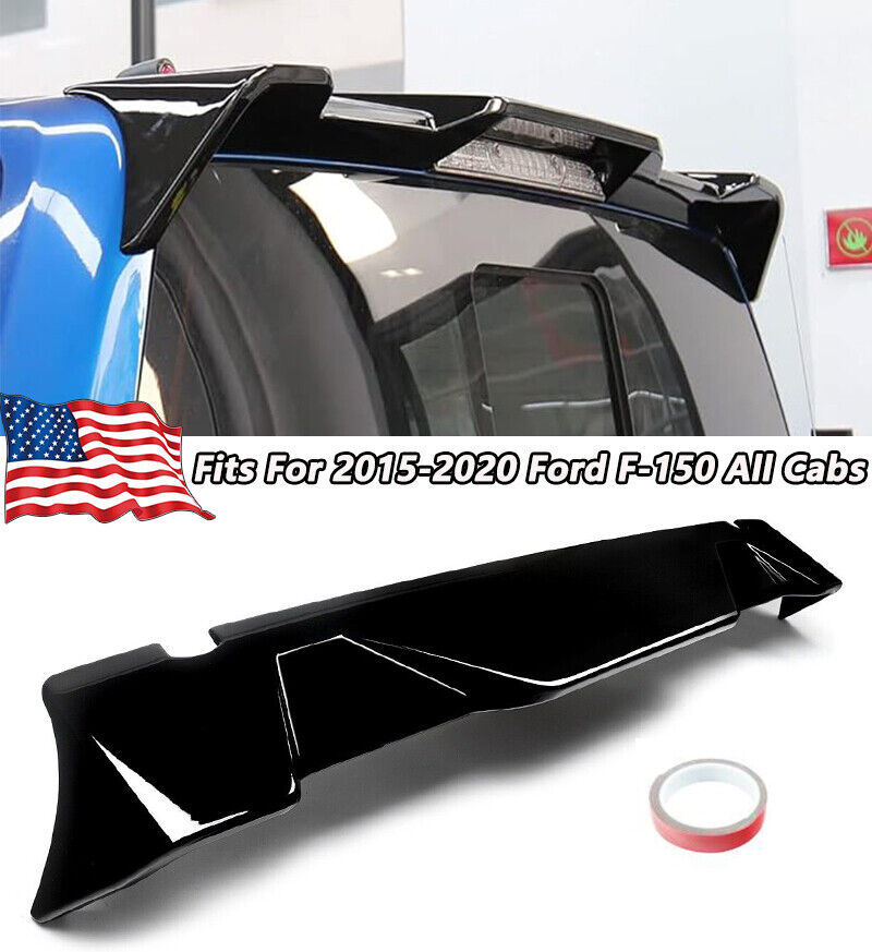 Gloss Black Rear Trunk Roof Spoiler Wing ABS For 2015-2020 Ford F-150 All Cabs