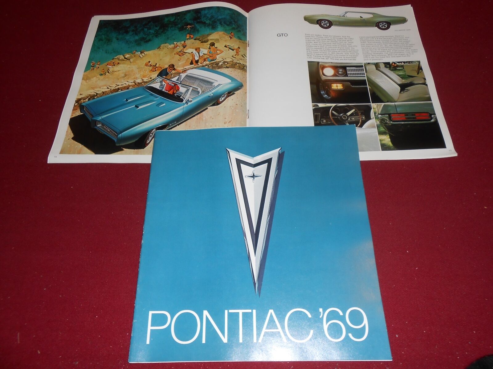 1969 PONTIAC 28 Page BROCHURE '69 FIREBIRD GRAND PRIX GTO BONNEVILLE LEMANS Etc.