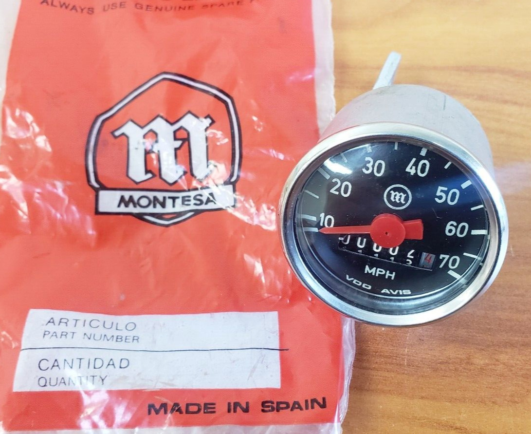 Montesa Cota 247 248 NOS Walker New Speedometer Gauge # 2080.023.03 Spain 4/76