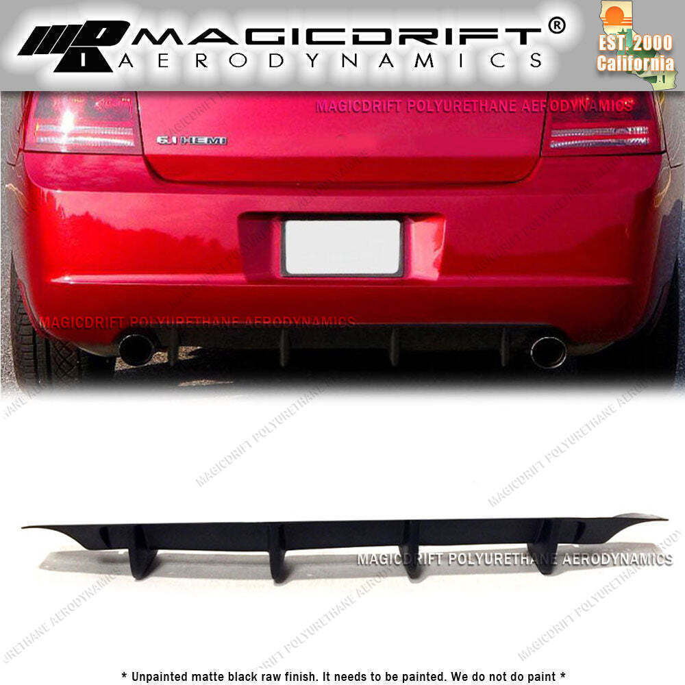 For 05-10 Dodge Charger MDP Style Rear Bumper Lower Diffuser Lip Urethane SRT RT