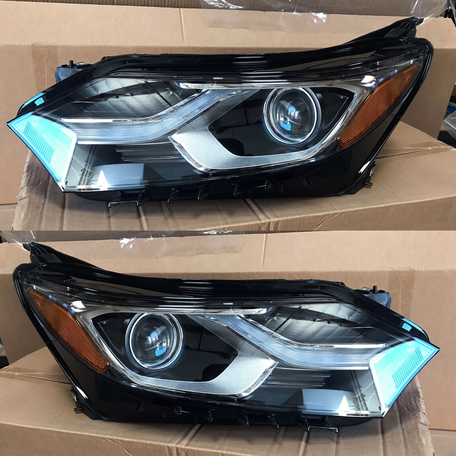 Halogen Headlight Replacement for 2018 2019 Chevy Equinox Left Right w/ LED