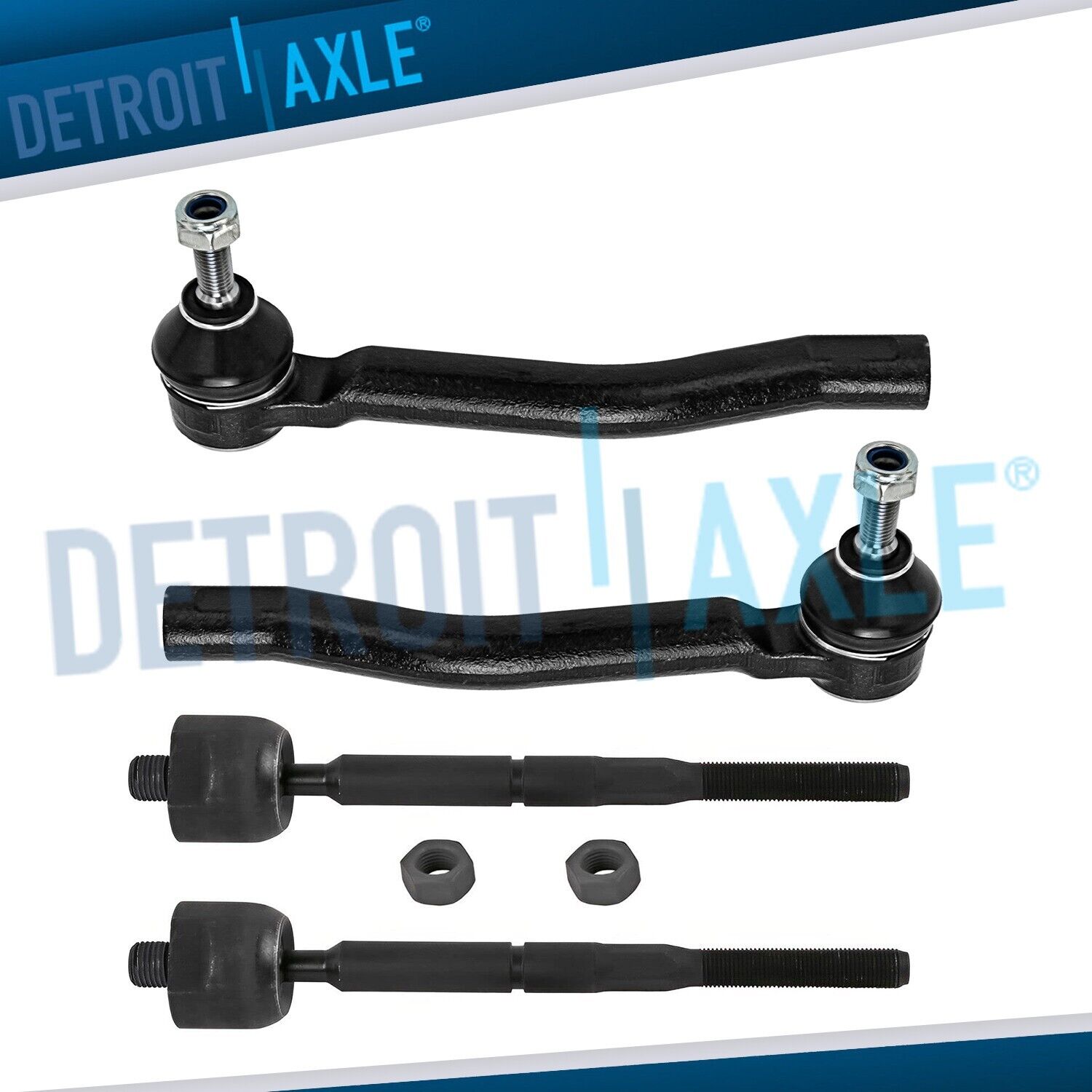 Front Inner & Outer Tie Rods Kit for Nissan Sentra Leaf NV200 Chevy City Express