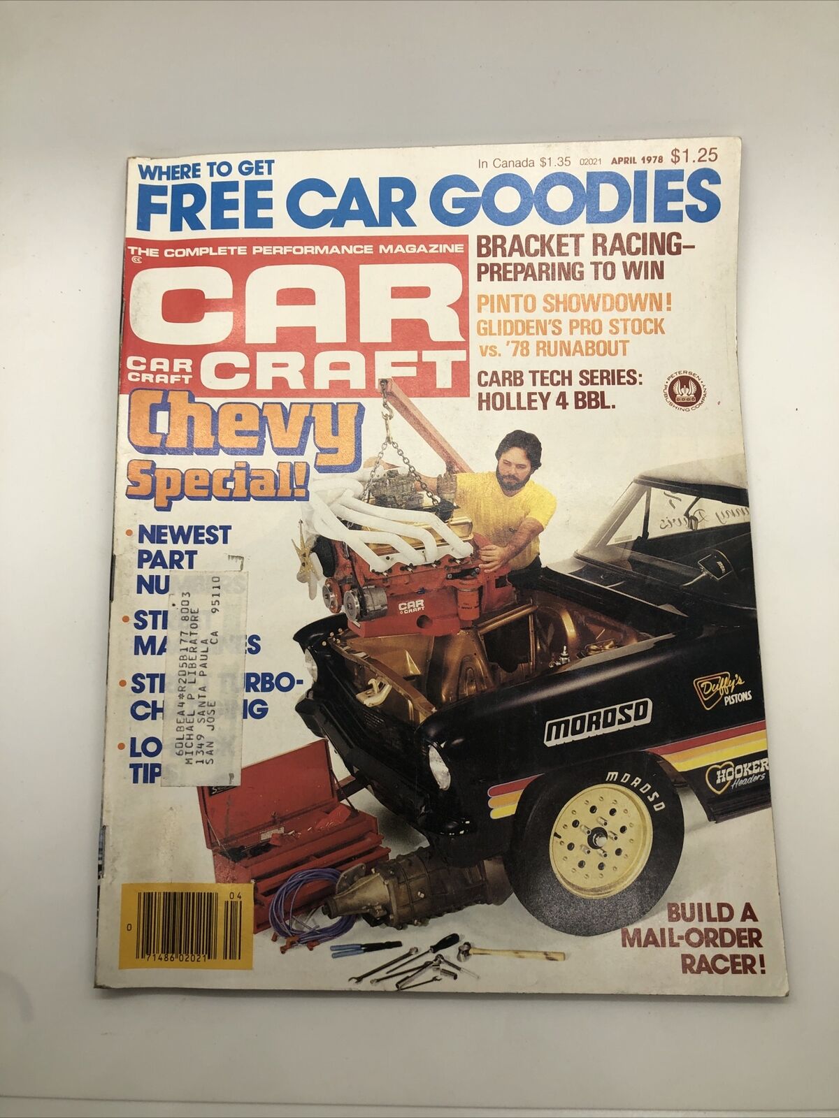 CAR CRAFT MAGAZINE APRIL 1978 CHEVY SPECIAL  COVER 